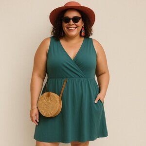 Eddie Bauer Sleeveless Surplice Dress